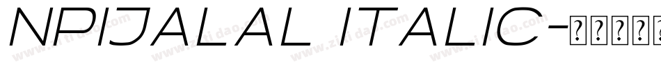 NPIJalal Italic字体转换